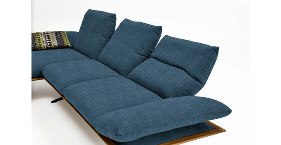 ECKSOFA in Flachgewebe Blau  - Blau/Schwarz, Design, Holz/Textil (159/314cm) - Dieter Knoll