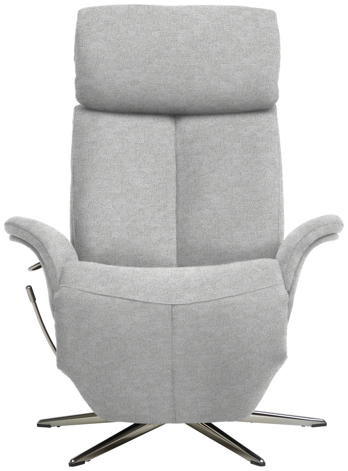 RELAXSESSEL in Textil Hellgrau  - Chromfarben/Hellgrau, Design, Textil/Metall (78/102-111/84cm) - Welnova