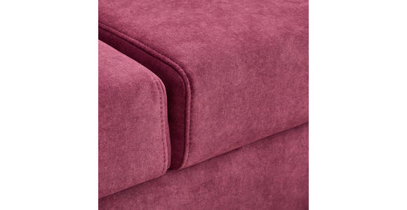 ECKSOFA Bordeaux Chenille - Bordeaux/Schwarz, KONVENTIONELL, Textil/Metall (257/275cm) - Carryhome