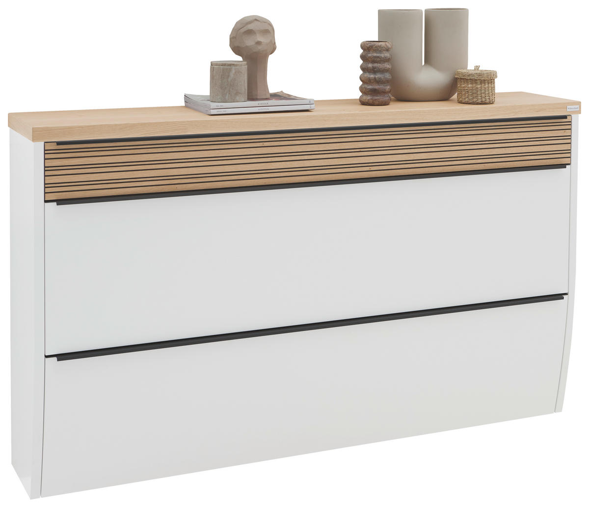 SCHUHKIPPER  in 160/95/31 cm  - Eichefarben/Anthrazit, Design, Holzwerkstoff/Metall (160/95/31cm) - Dieter Knoll