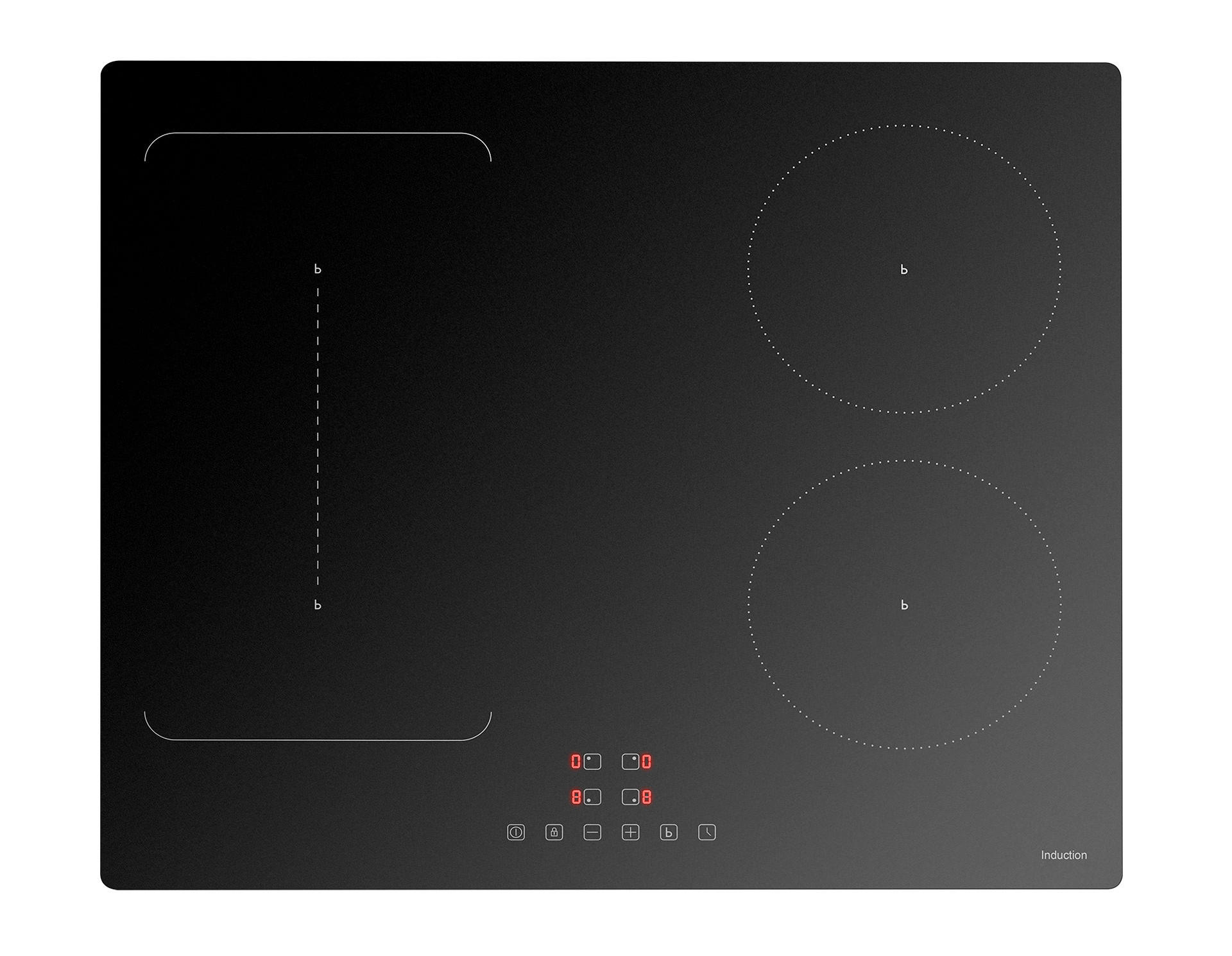 INDUKTIONSKOCHFELD EBKI 7944  - Schwarz, Trend, Glas/Keramik (59/6/52cm) - Bomann