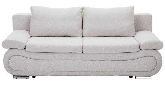 SCHLAFSOFA  in Jacquard Beige  - Chromfarben/Beige, Design, Textil (200/78/90cm) - Venda