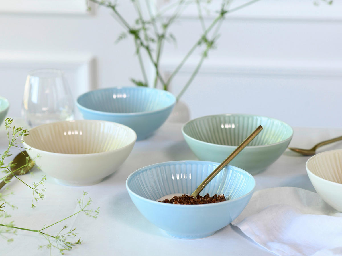 SKÅLSET 6 delar Valencia   - pastellgrön/cremefärgad, Basics, keramik - Creatable