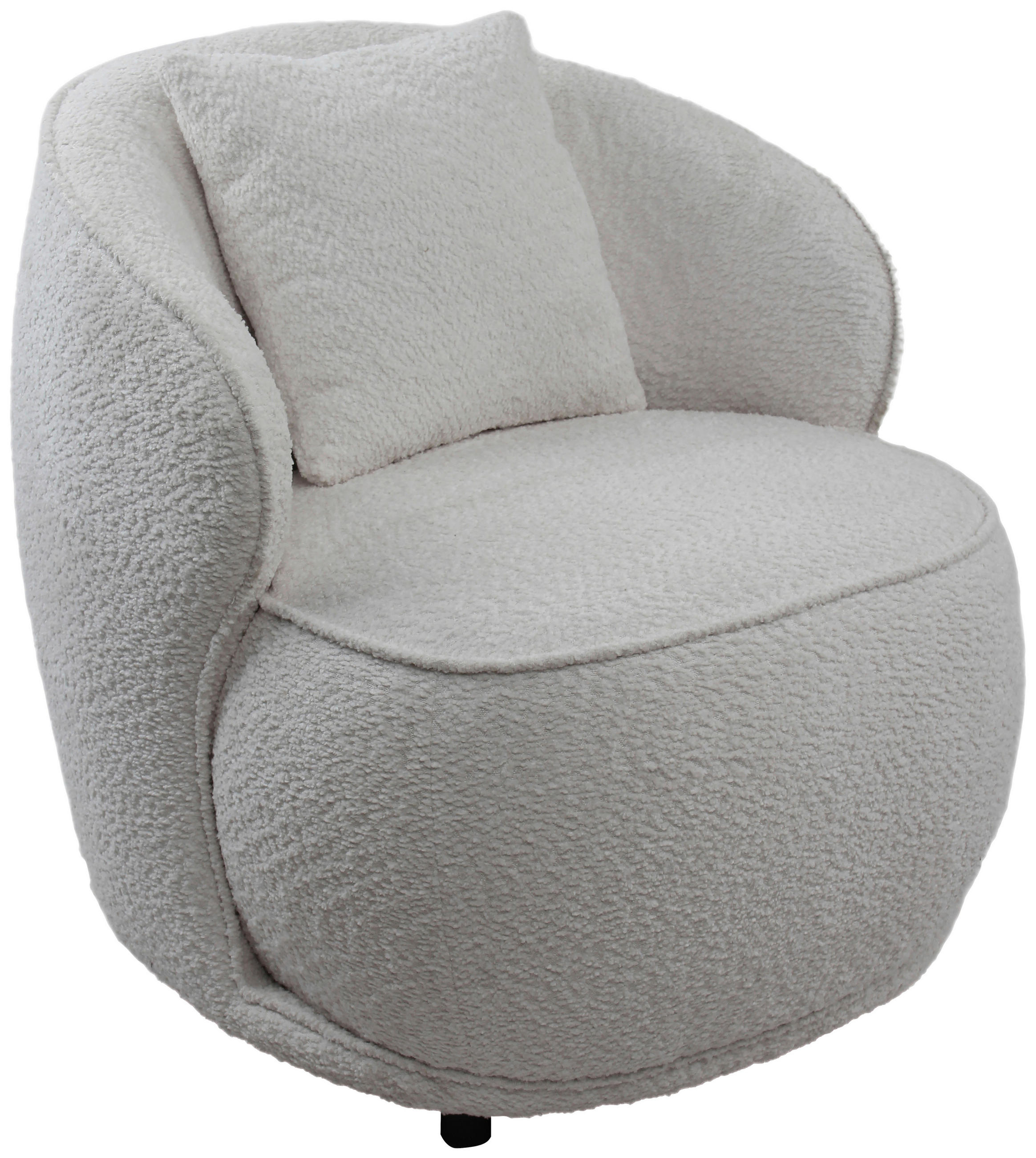 SESSEL in Bouclé Weiß  - Weiß, MODERN, Textil/Metall (76/83/74cm) - Livetastic