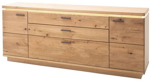 SIDEBOARD  in 210/84/44 cm  - Eiche Bianco/Grau, Design, Holz/Holzwerkstoff (210/84/44cm) - Livetastic