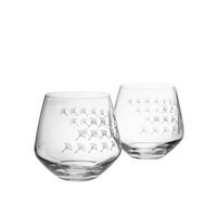 WASSERGLAS 390 ml 2-teilig  - Design, Glas (9,5/9,0cm) - Joop!
