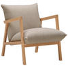SESSEL Webstoff Hellbraun    - Hellbraun/Eichefarben, Design, Holz/Textil (65/80/85cm) - Carryhome