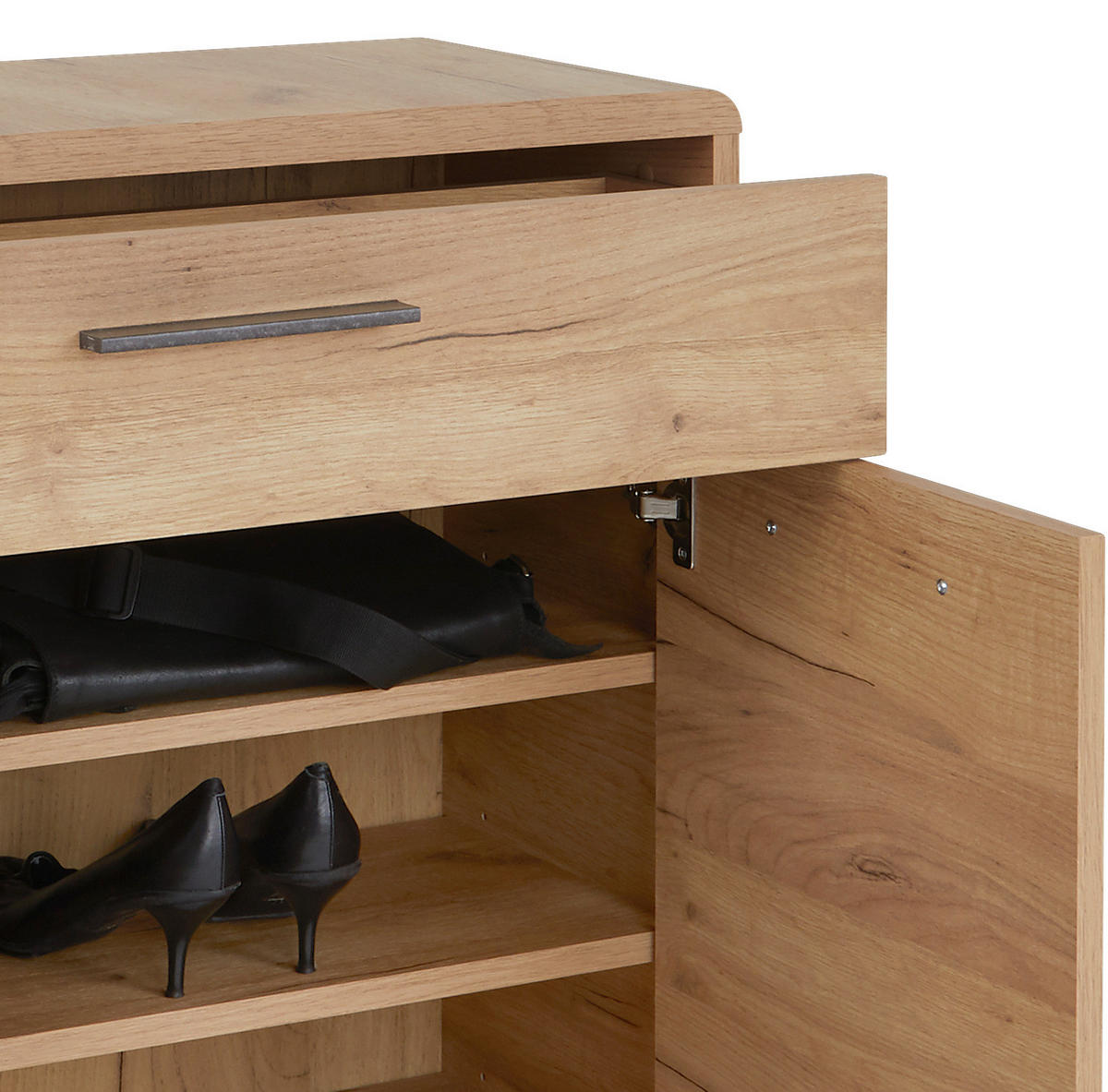 KOMMODE Fontana  in 84/90/32 cm  - Eichefarben/Schwarz, MODERN, Holzwerkstoff/Kunststoff (84/90/32cm) - Boxxx