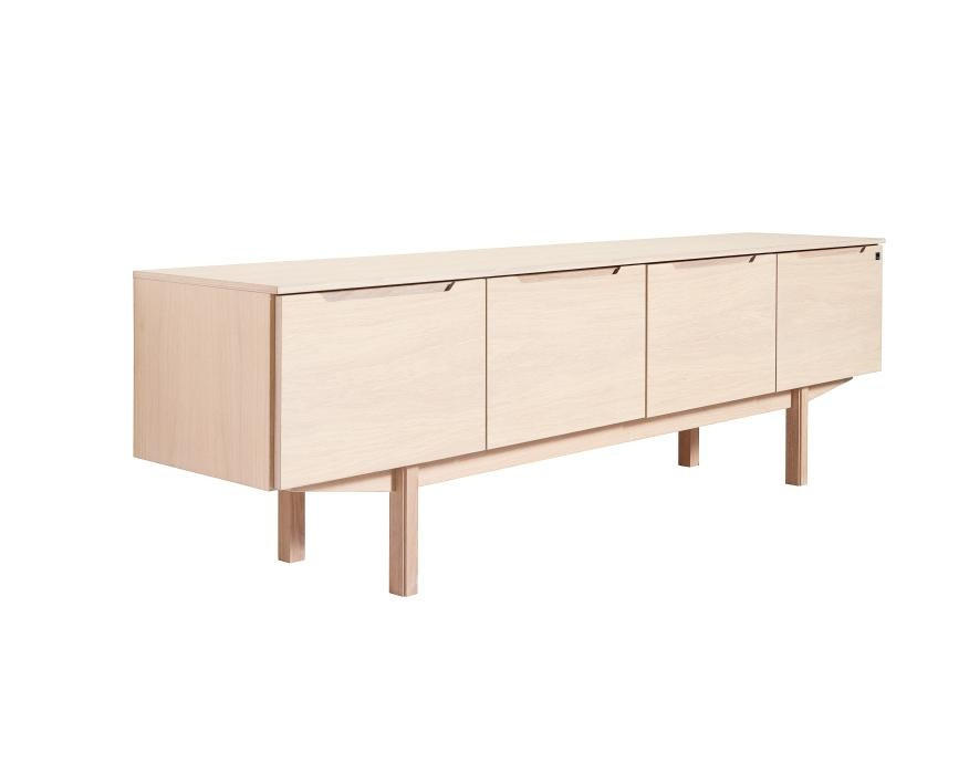 TV-BÄNK  194/58/40 cm  möbler i samma serie finns att köpa till, stående, finns i olika träslag, finns i olika trädekorer  - ek Bianco, Design, trä (194/58/40cm) - Skovby