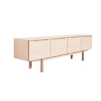 TV-BÄNK  194/58/40 cm  möbler i samma serie finns att köpa till, stående, finns i olika träslag, finns i olika trädekorer  - ek Bianco, Design, trä (194/58/40cm) - Skovby