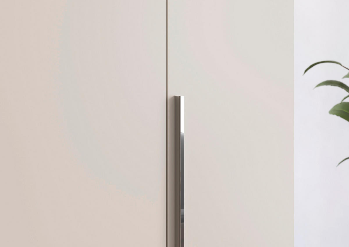DREHTÜRENSCHRANK 201/223/60 cm,  in Champagner, 4-türig  - Chromfarben/Champagner, Design, Glas/Holzwerkstoff (201/223/60cm) - home24