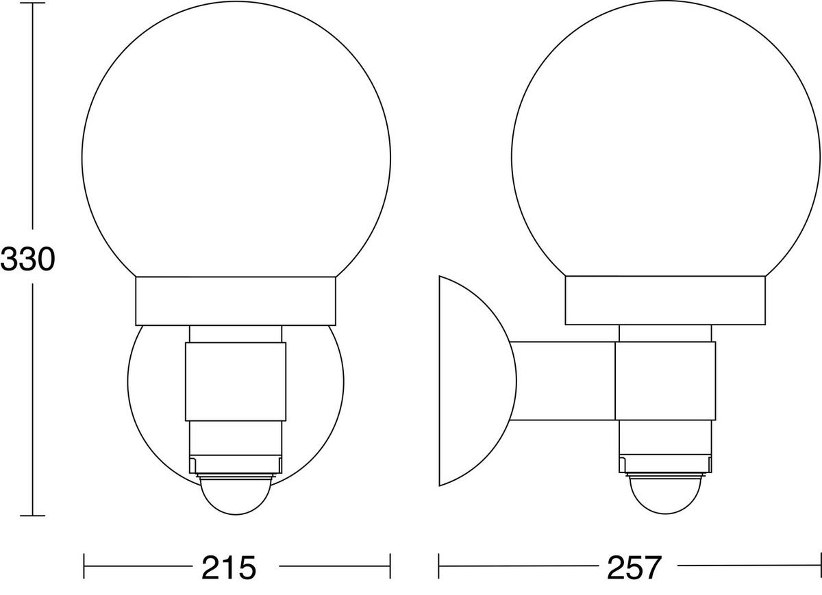 AUßENWANDLEUCHTE 25,7/21,5/33 cm   - Weiß, Design, Kunststoff (25,7/21,5/33cm) - Steinel