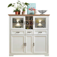 VYSOKÁ KOMODA, biela, farba duba, 143/150/42 cm - biela/farba duba, Romantik / Landhaus, kov/kompozitné drevo (143/150/42cm) - Livetastic