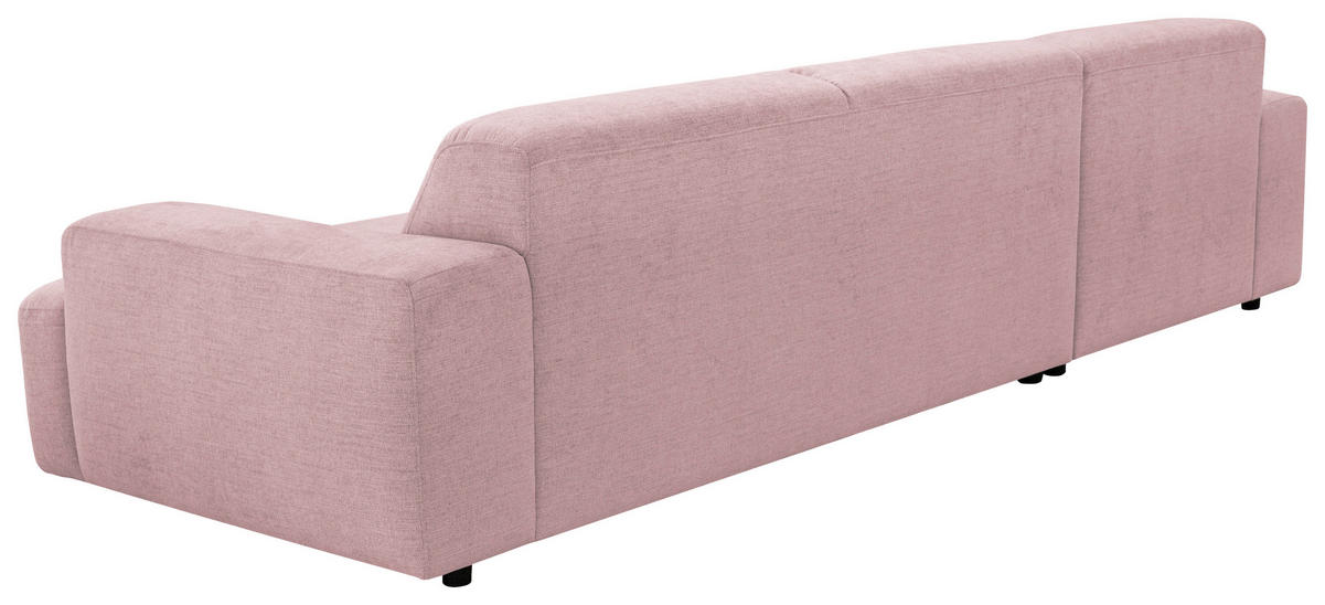 ECKSOFA 184/294 cm  in Flachgewebe Altrosa Rücken echt  184/294 cm  - Schwarz/Altrosa, KONVENTIONELL, Kunststoff/Textil (184/294cm) - Hom`in
