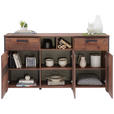 SIDEBOARD  156,4/86,3/41,6 cm 2 Schublade(n)  - Dunkelgrau/Dunkelbraun, Design, Holzwerkstoff/Kunststoff (156,4/86,3/41,6cm) - Carryhome