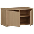 GARDEROBENBANK - Eichefarben/Grau, MODERN, Kunststoff (74,5/41,5/34,9cm) - Carryhome