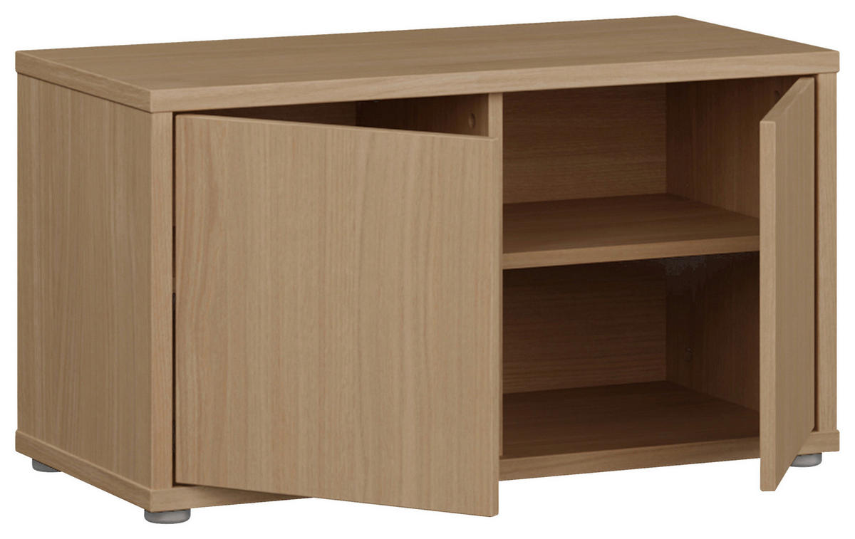 GARDEROBENBANK - Eichefarben/Grau, MODERN, Kunststoff (74,5/41,5/34,9cm) - Carryhome