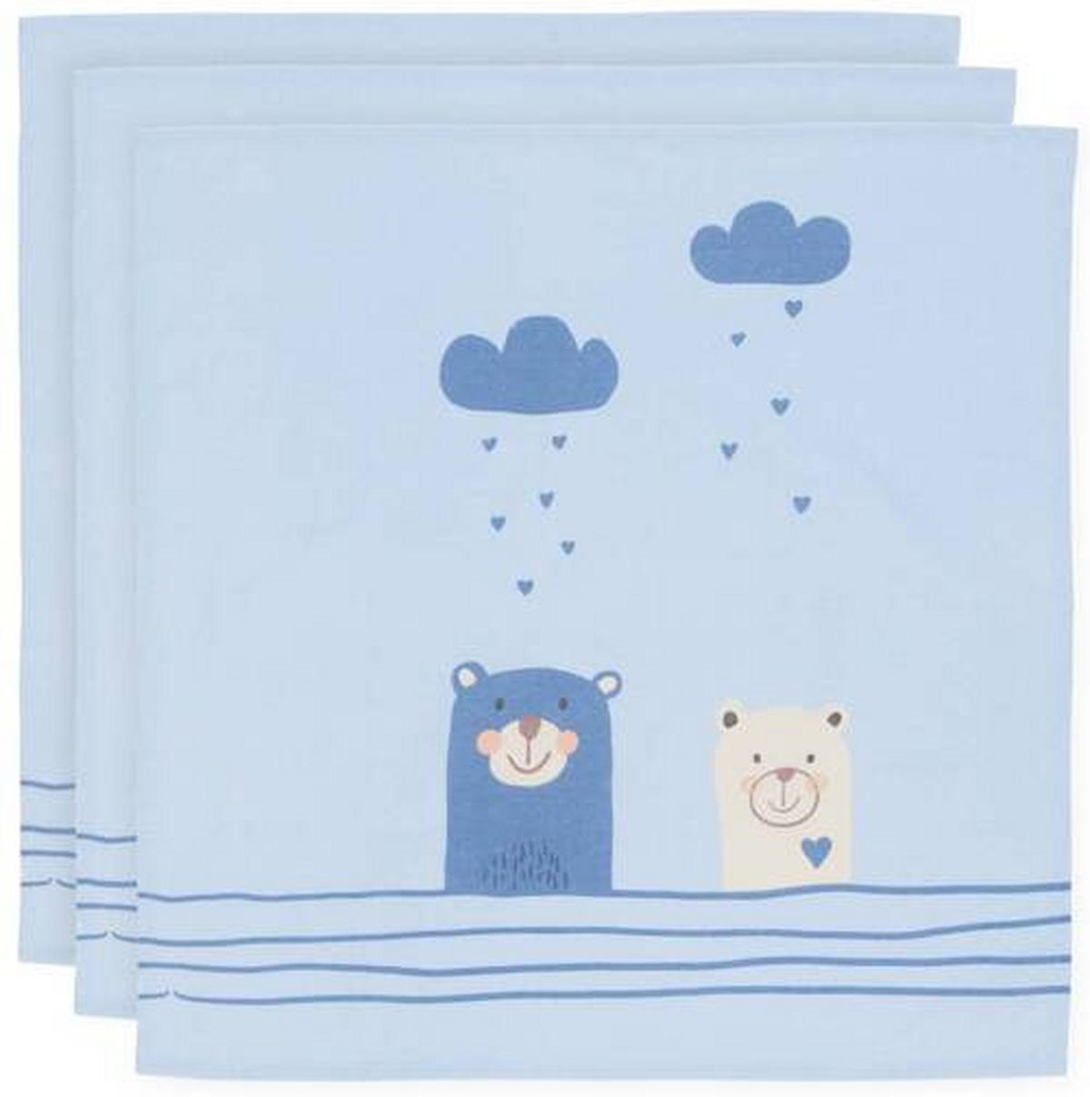 TEXTILPELENKA 3 részes  - kék, Basics, textil (75/75cm) - My Baby Lou