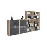 AKTENSCHRANK Sonoma Eiche, Anthrazit Hochglanz  - Anthrazit Hochglanz/Sonoma Eiche, MODERN, Holzwerkstoff (337,6/185,6/33cm) - MID.YOU