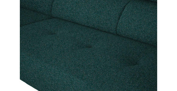 ECKSOFA in Struktur Petrol 205/280 cm - Petrol/Schwarz, Design, Textil/Metall (205/280cm) - Xora