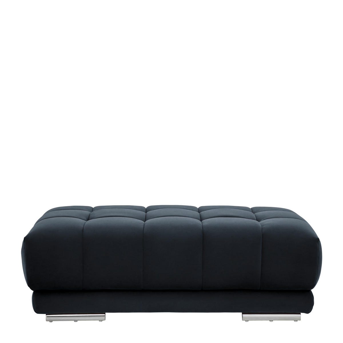 HOCKER Textil Blaugrau  - Chromfarben/Blaugrau, Design, Textil (126/42/76cm) - Beldomo Speed