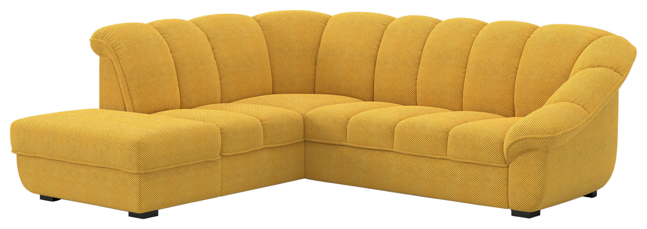 SEDACIA SÚPRAVA, textil, horčicovožltá - čierna/horčicovožltá, Modern, textil/plast (260/88/222cm) - Welnova