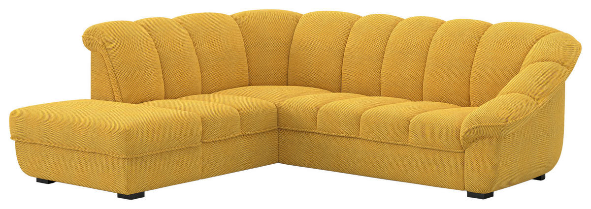 SEDACIA SÚPRAVA, textil, horčicovožltá - čierna/horčicovožltá, Modern, textil/plast (260/88/222cm) - Welnova