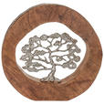 DEKOBAUM - Silberfarben/Naturfarben, Natur, Holz/Metall (34,5/36/6cm) - Ambia Home