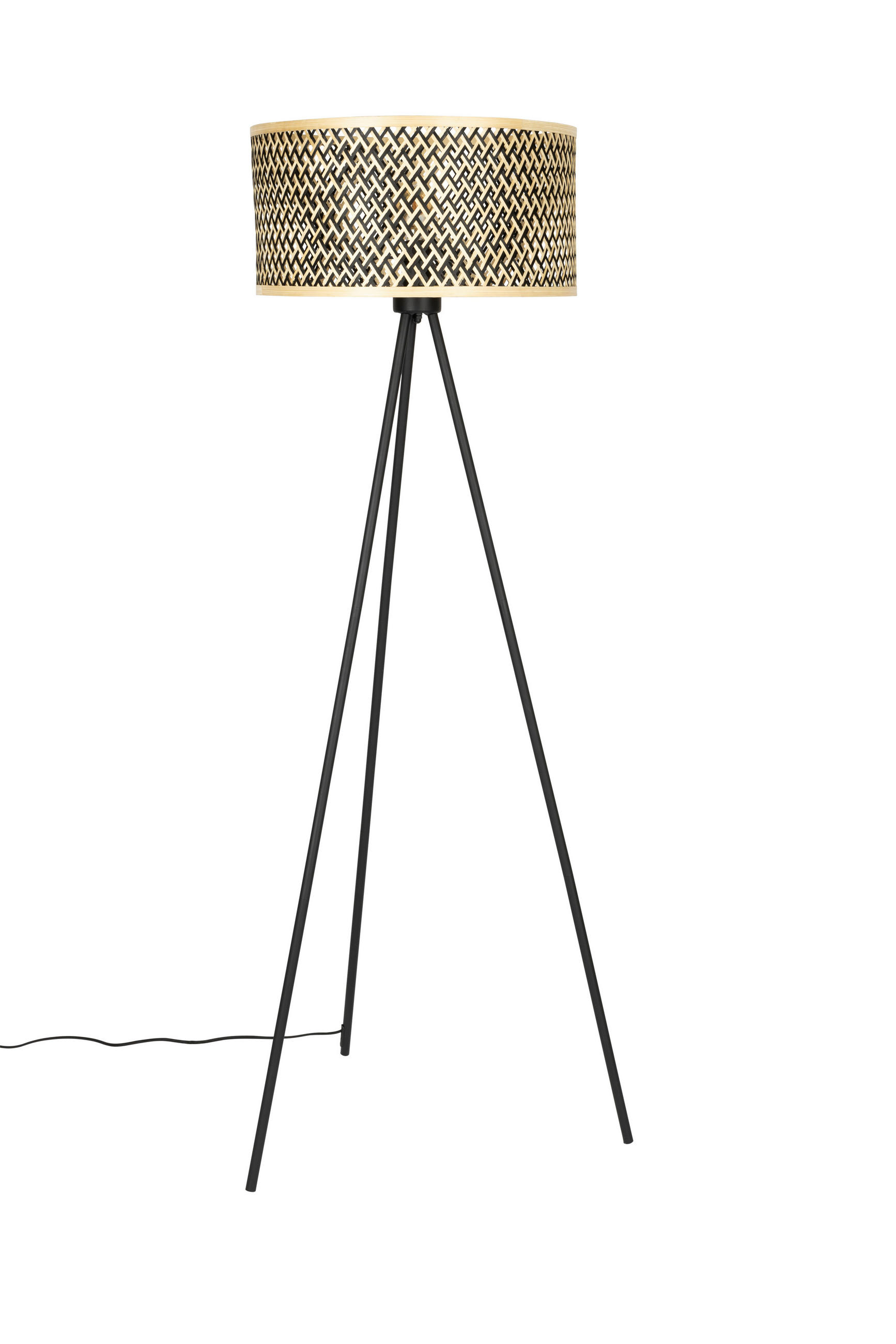 STEHLEUCHTE  60/146/60 cm   - Schwarz, Design, Holz/Metall (60/146/60cm) - Zuiver