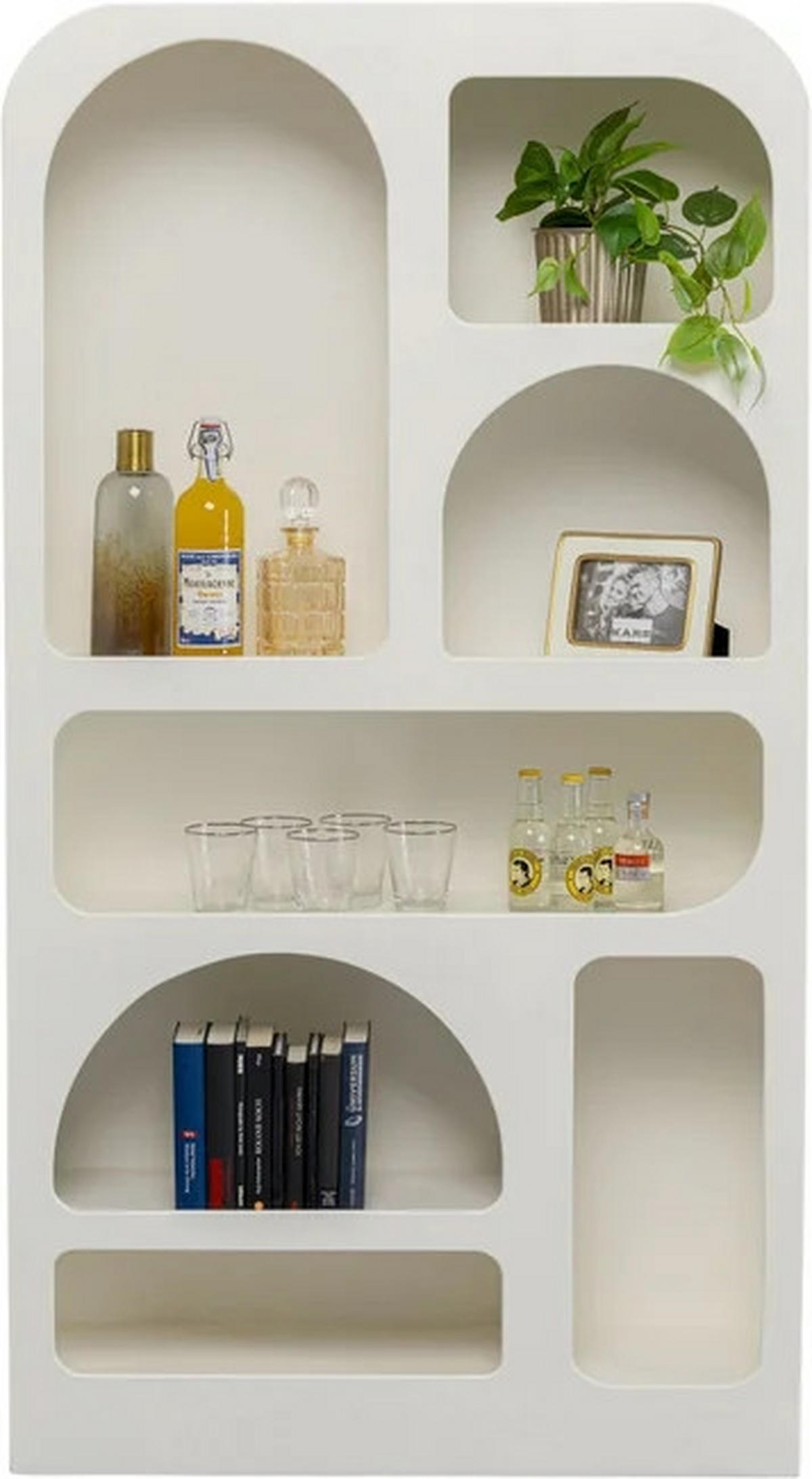 REGAL Weiß  95/180/32 cm  - Weiß, Design, Holzwerkstoff (95/180/32cm) - Kare-Design