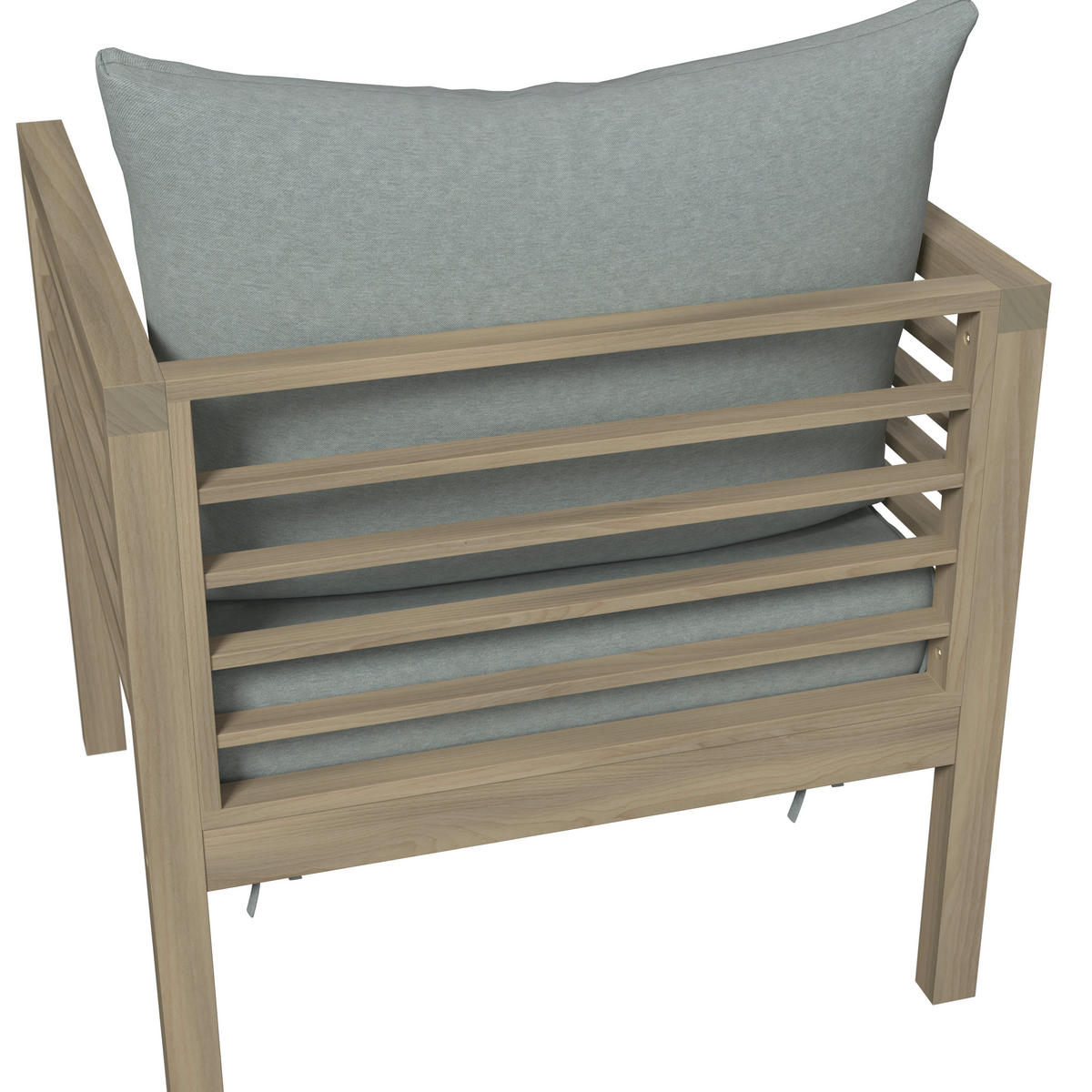 LOUNGEGARNITUR   100/43/60 cm Akazie massiv  - Akaziefarben, Natur, Holz/Kunststoff (100/43/60cm) - Ambia Garden