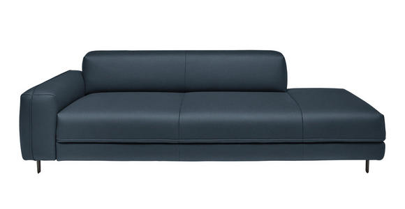 2,5-SITZER  in Echtleder Blau   - Blau/Anthrazit, Design, Leder/Metall (226/70/109cm) - Johann Jakob