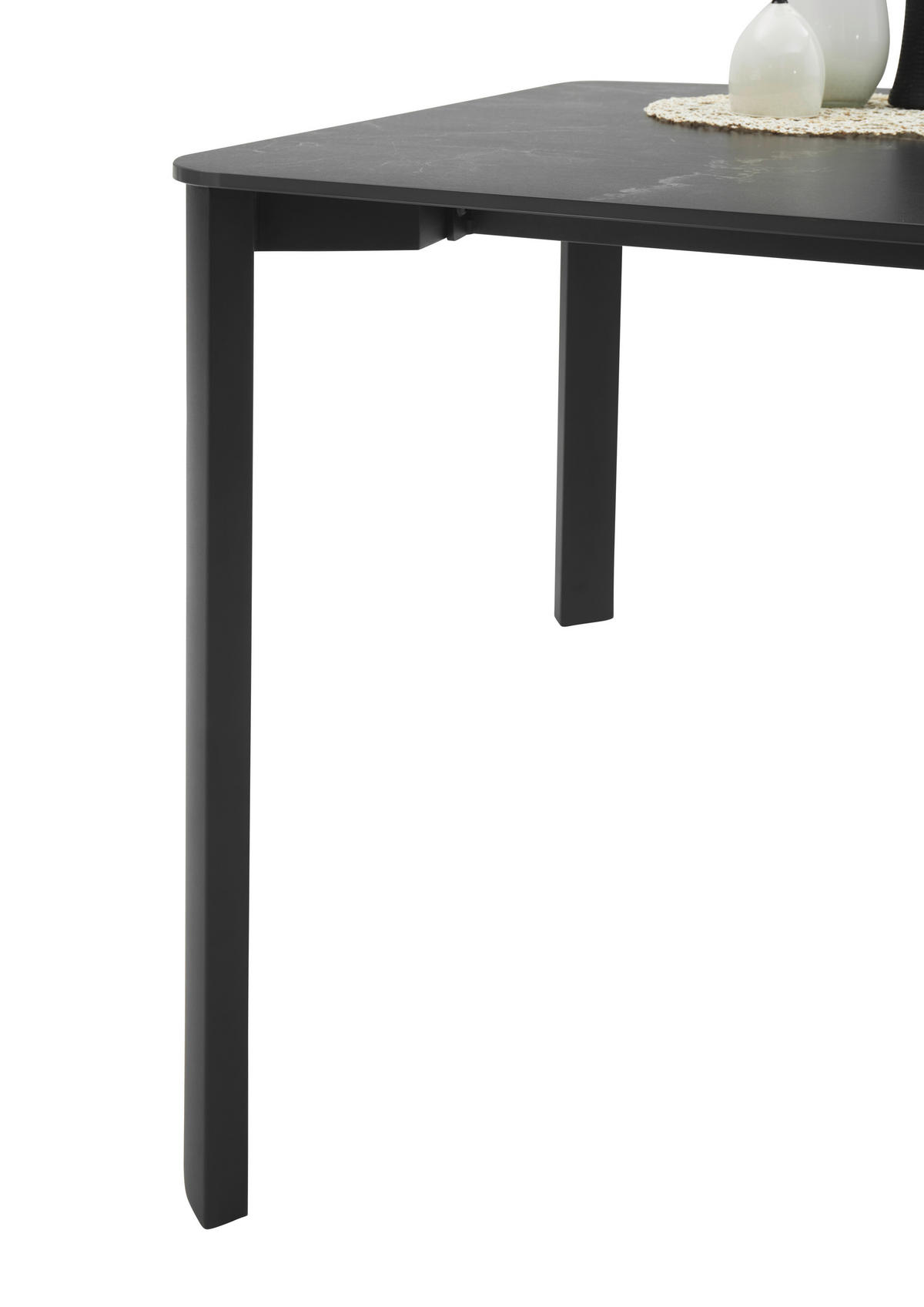 ESSTISCH in Keramik  - Schwarz, MODERN, Keramik/Metall (180/76/90cm) - MID.YOU