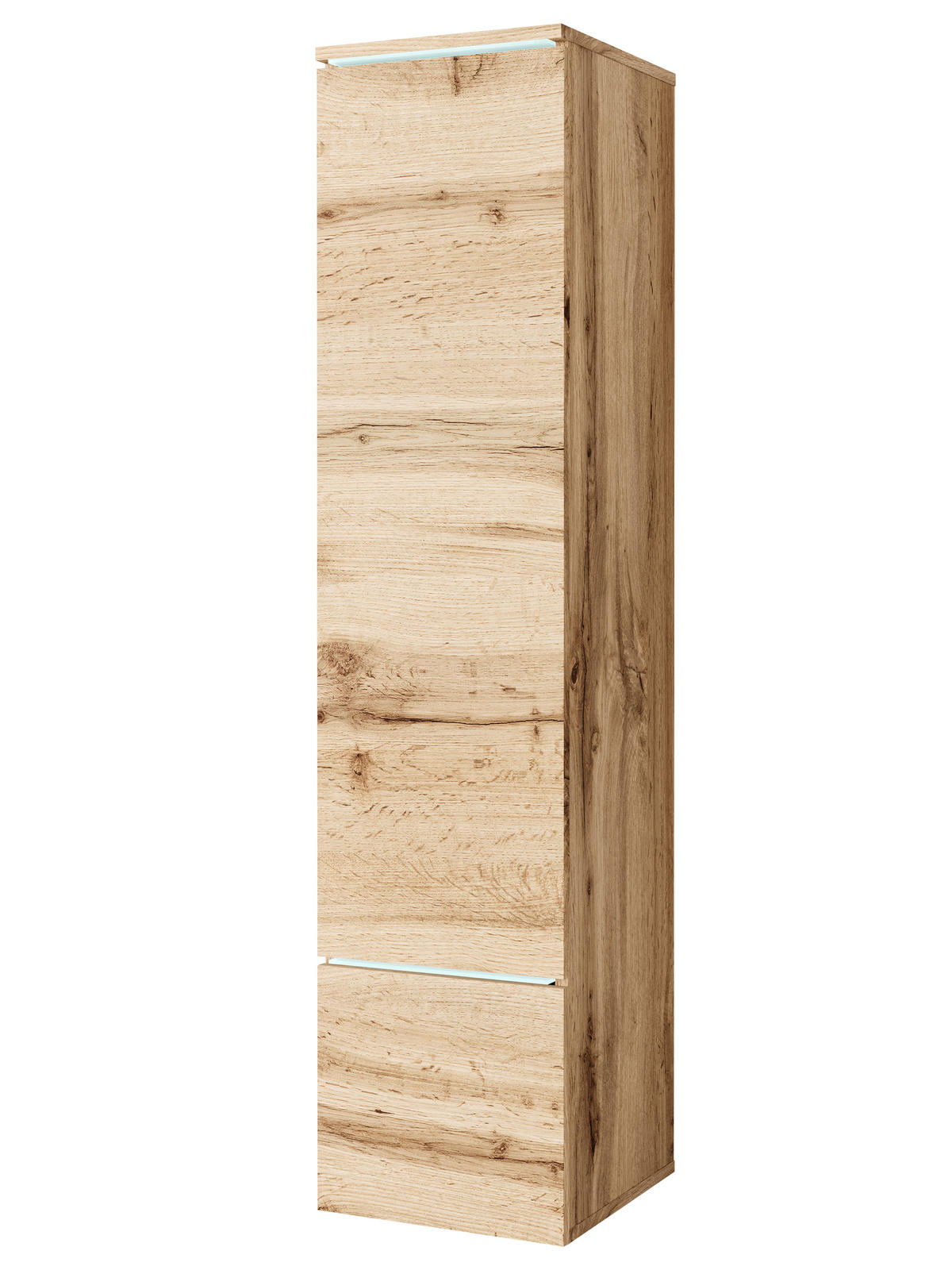HOCHSCHRANK 30/130/33 cm  - Eiche Wotan/Grau, Design, Holzwerkstoff/Kunststoff (30/130/33cm) - Livetastic
