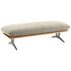 HOCKERBANK in Holz, Textil Beige  - Beige/Schwarz, Design, Holz/Textil (150/43/60cm) - Dieter Knoll