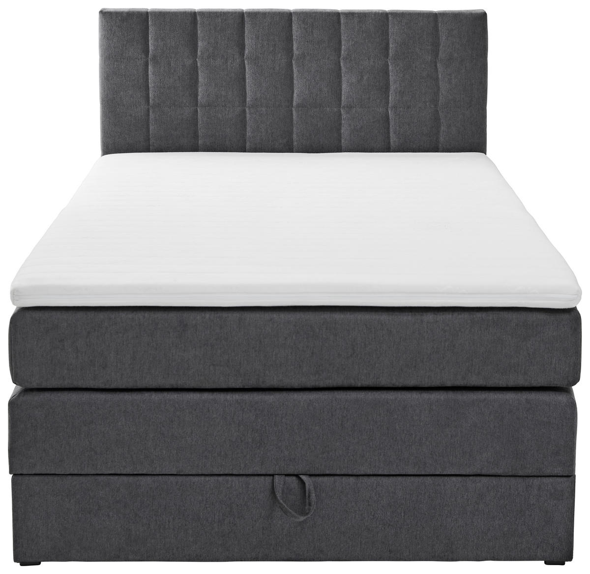 BOXSPRINGBETT 120/200 cm  in Anthrazit  - Anthrazit/Schwarz, Design, Kunststoff/Textil (120/200cm) - Xora