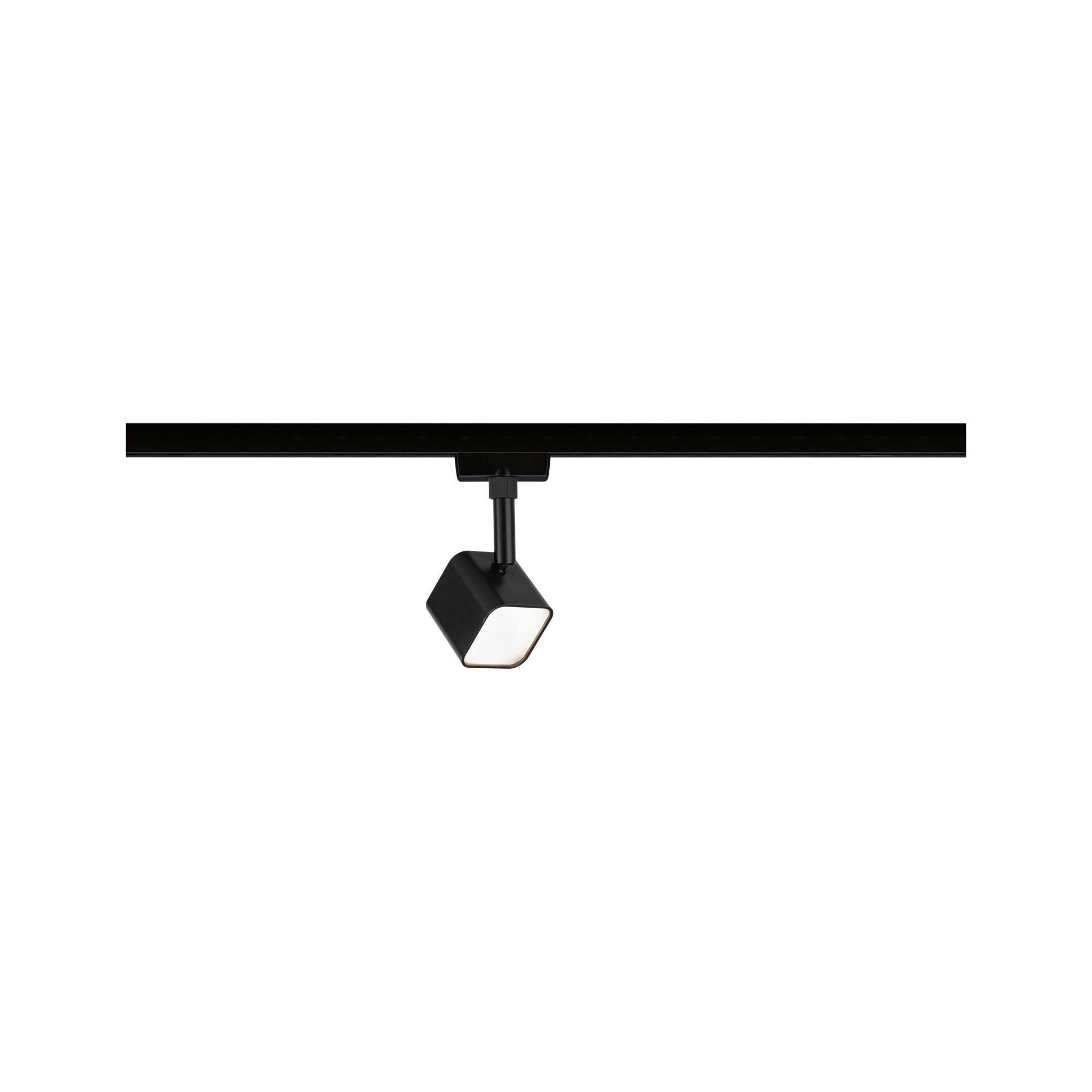 SCHIENENSYSTEM-STRAHLER - Schwarz, Design, Glas/Metall (14/5/5cm) - Paulmann