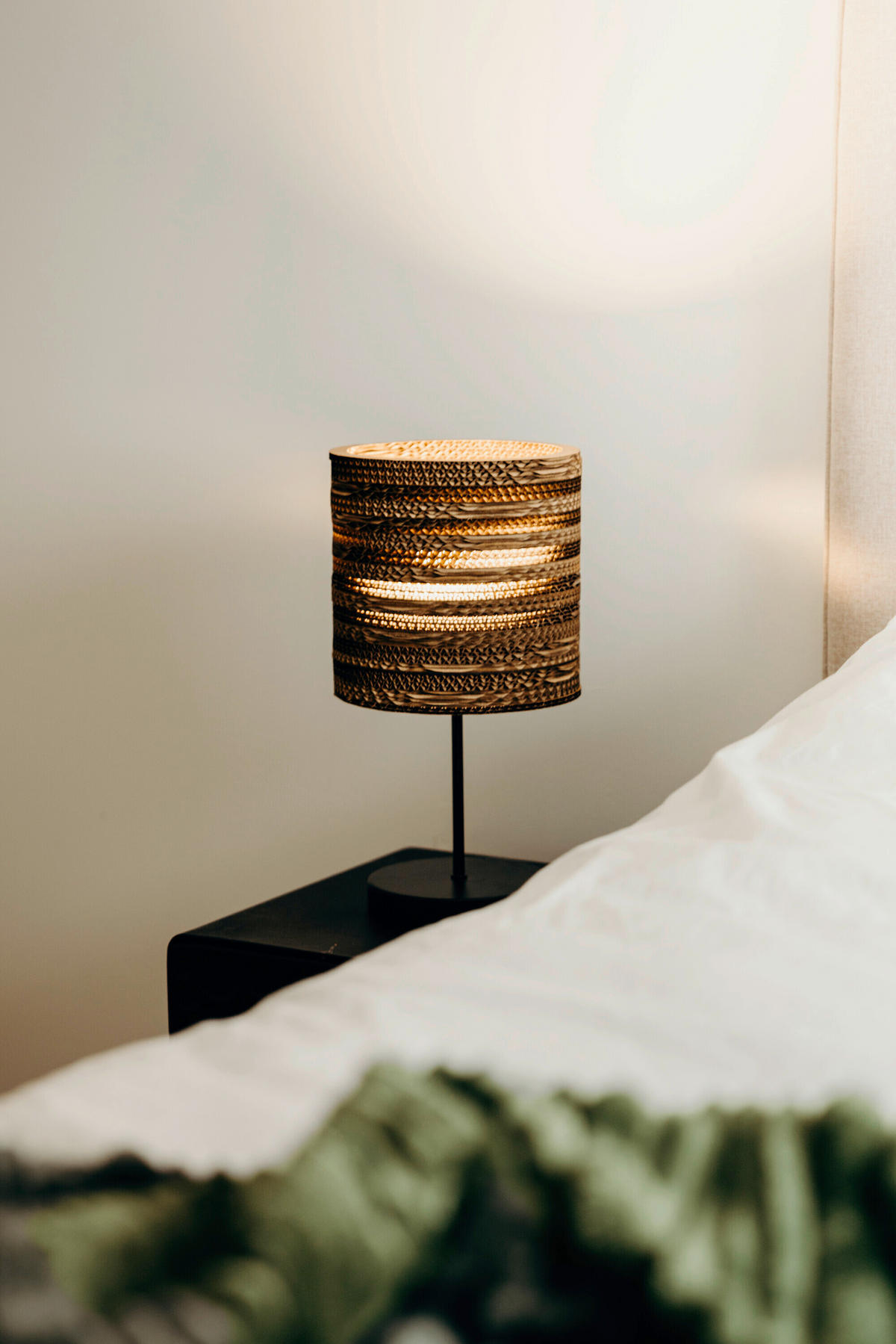 TISCHLEUCHTE 20/38,5 cm   - Braun, Natur, Karton/Metall (20/38,5cm) - Osram