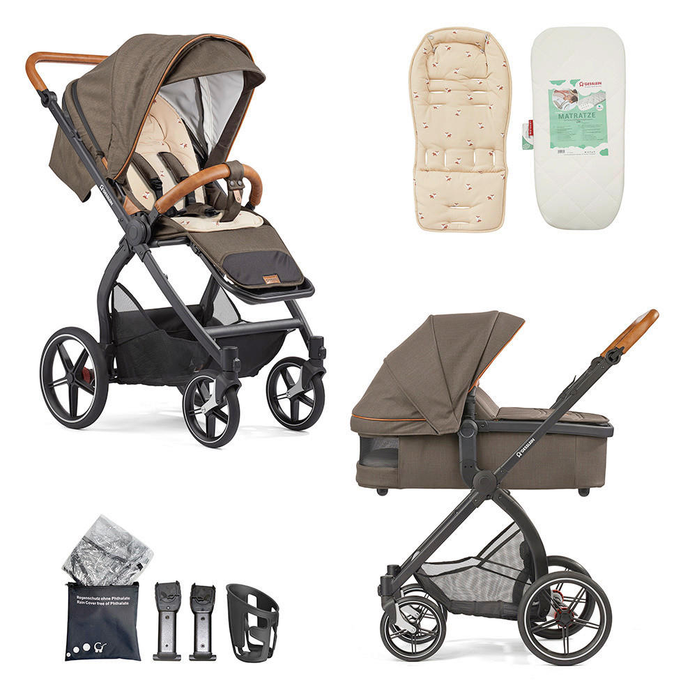 Gesslein Kombikinderwagen FX4 Swing Set Beige, Mokka 55x130x100 cm