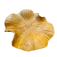 DÍSZTÁL - tíkfa színű, Natur, fa (40cm) - Ambia Home