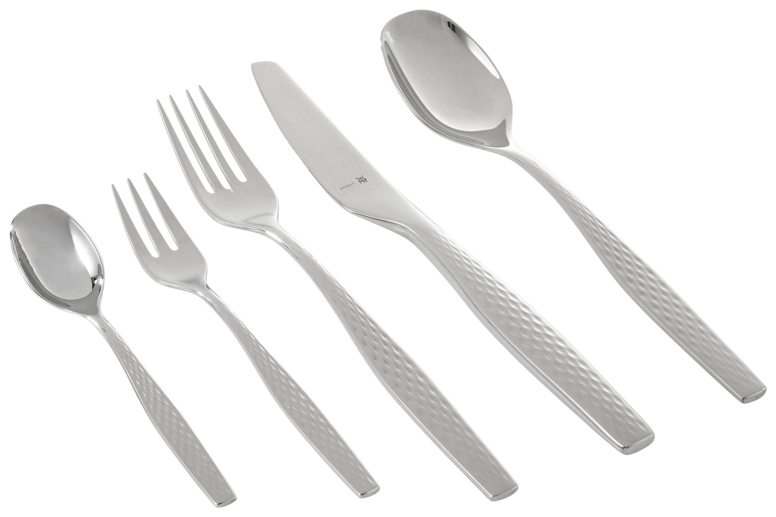 BESTECKSET SENTIC 30-teilig Edelstahl  - Edelstahlfarben, Design, Metall - WMF