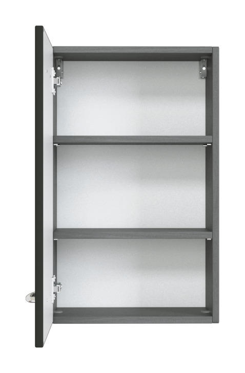 HÄNGESCHRANK 40/64/20 cm - Chromfarben/Graphitfarben, KONVENTIONELL, Holzwerkstoff/Metall (40/64/20cm) - Xora