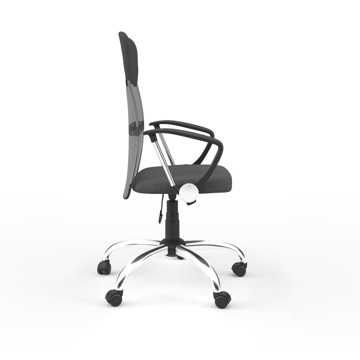 DREHSTUHL Grau  - Chromfarben/Grau, Design, Leder/Holz (60/120/52cm) - MID.YOU