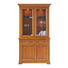 VITRINE Kirschbaum, Linde furniert, massiv Kirschbaumfarben - Kirschbaumfarben/Goldfarben, LIFESTYLE, Glas/Holz (122/48/215cm) - SELVA