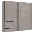 SCHWEBETÜRENSCHRANK  in Sahara  - Schwarz/Sahara, KONVENTIONELL, Glas/Holzwerkstoff (250/236/65cm) - Hom`in