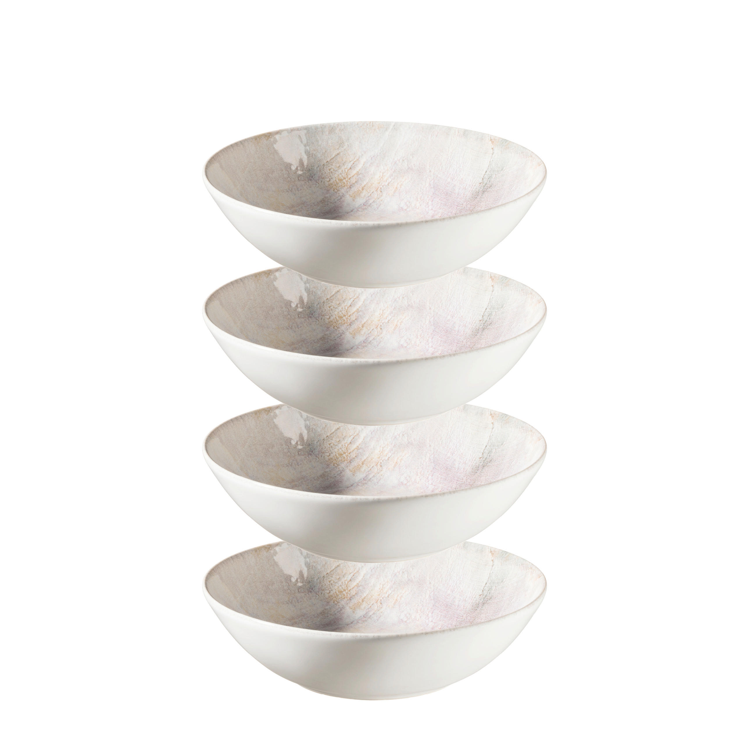 MÜSLISCHALENSET AQUARELLIA LILA  - Lila/Weiß, Basics, Keramik (16,5/4,5cm) - Mäser