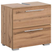 WASCHBECKENUNTERSCHRANK 60,2/59,1/35 cm  - Chromfarben/Eichefarben, KONVENTIONELL, Holzwerkstoff/Metall (60,2/59,1/35cm) - MID.YOU