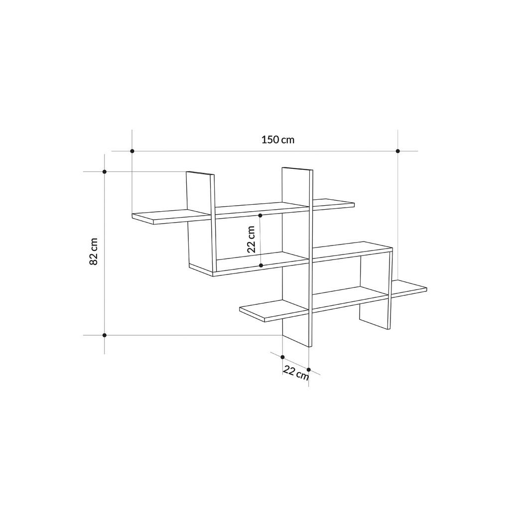 Thumbnail - Livetastic Wandboard, Weiß, Holzwerkstoff, 150x82x22 cm, Wohnzimmer, Regale, Wandboards