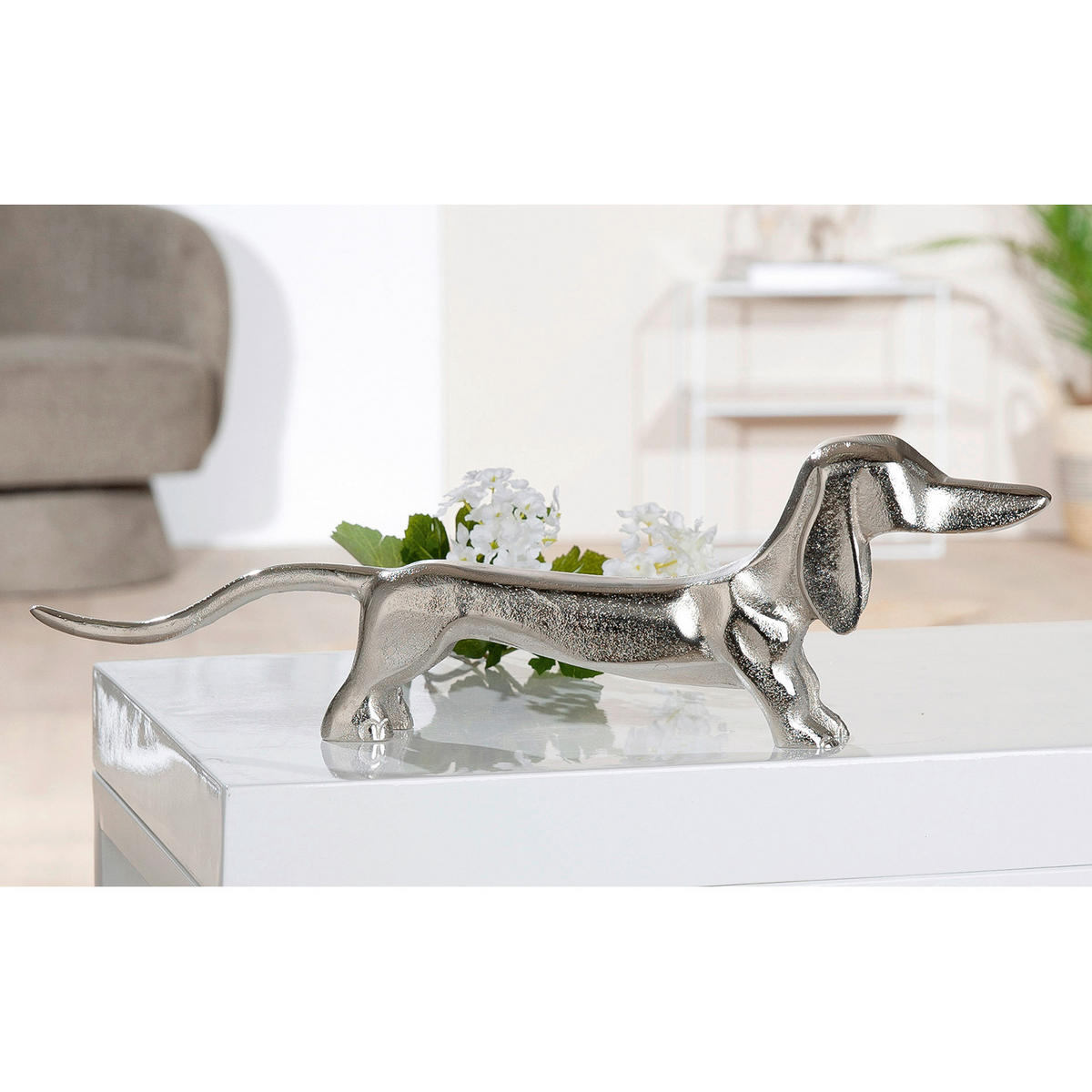 DEKOHUND - Silberfarben, Basics, Metall (43/12/5cm)
