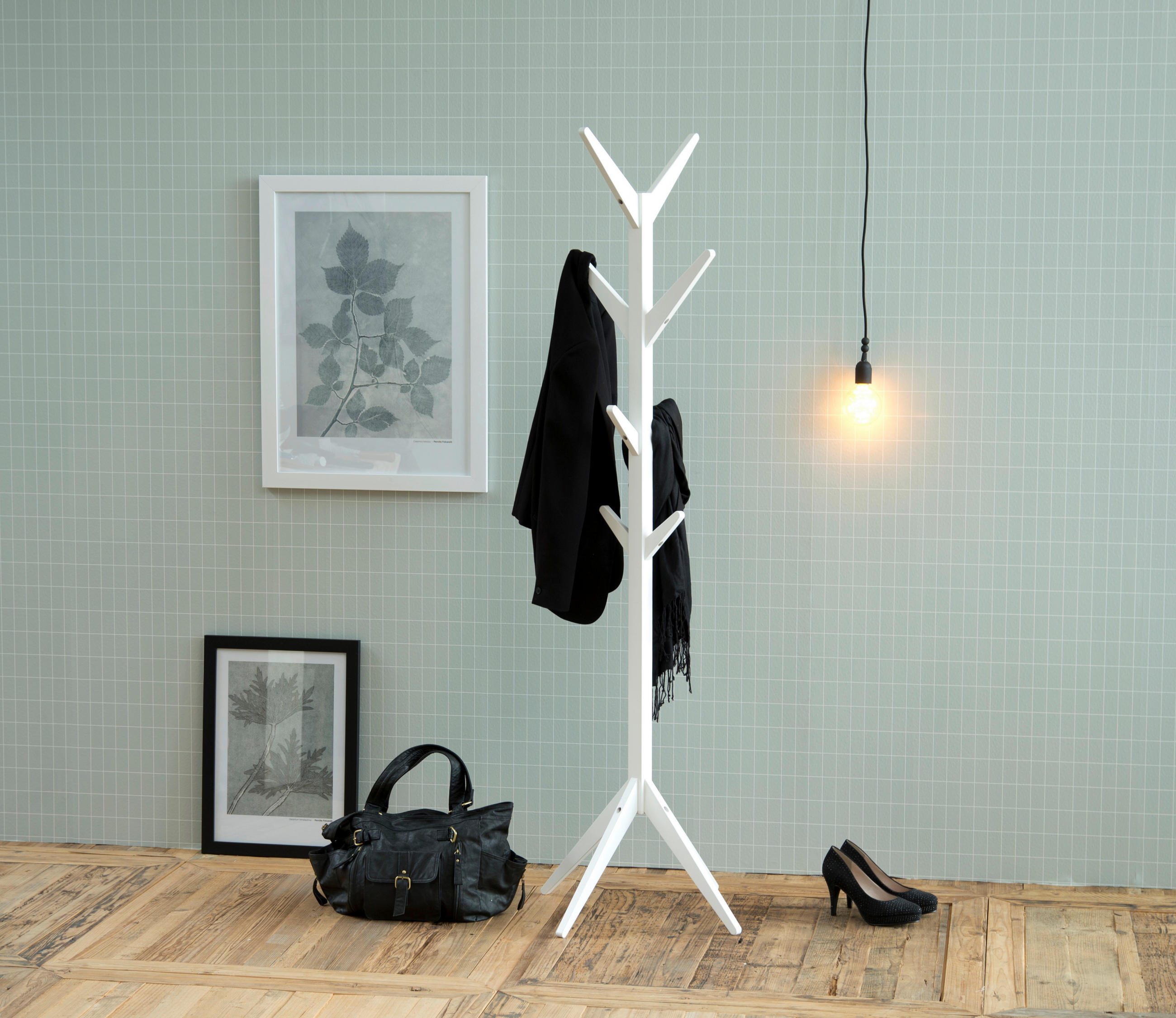 KLEIDERSTÄNDER in Weiß 42/178/42 cm   - Weiß, Basics, Holzwerkstoff (42/178/42cm)